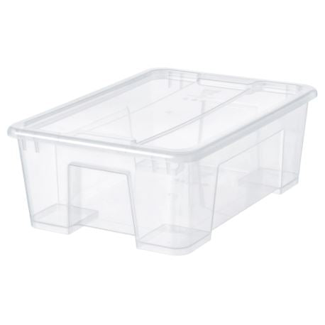 Storage Box Clear Small 3 Gal. w/Lid
