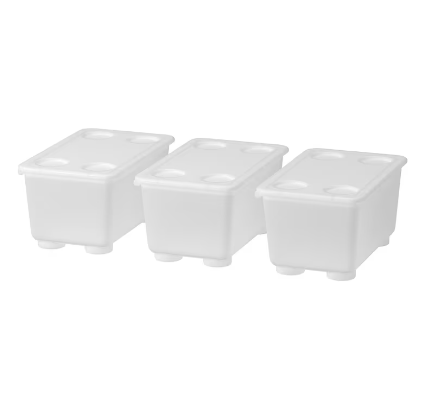 Box With Lid Clear / 3 Pack