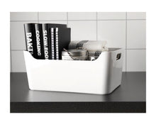 Load image into Gallery viewer, White Plastic Storage Bin
