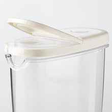 Load image into Gallery viewer, Dry food jar with lid, clear, white, 44 oz
