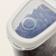 Load image into Gallery viewer, Dry food jar with lid, clear, white, 44 oz
