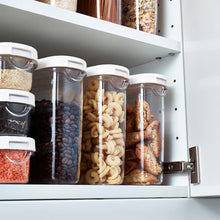 Load image into Gallery viewer, Dry food jar with lid, clear, white, 44 oz
