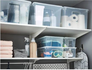 Storage Box Clear Medium 6 Gal. w/Lid