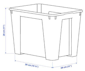 Storage Box Clear Medium 6 Gal. w/Lid