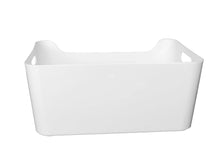 Load image into Gallery viewer, Plastic Storage Bin w/ Handles Off-White Medium
