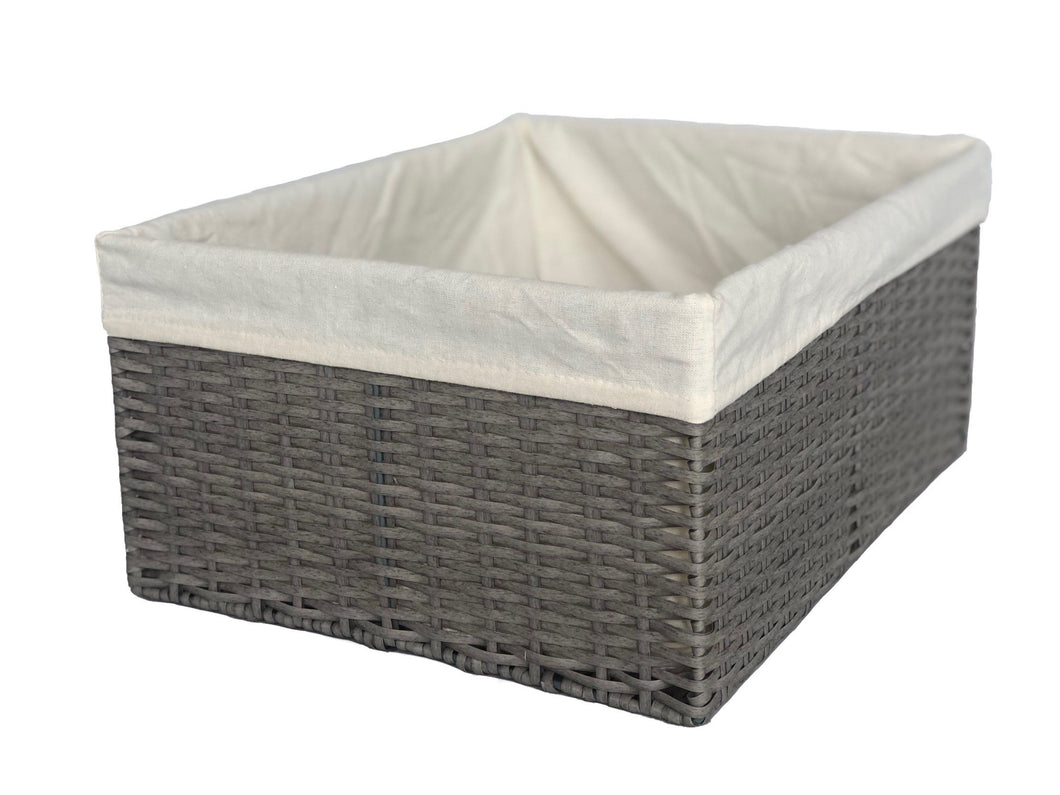 Montauk Rectangular Bin Grey Large