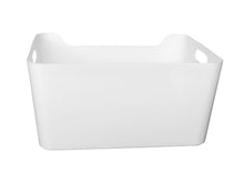 Load image into Gallery viewer, Plastic Storage Bin w/ Handles Off-White Large
