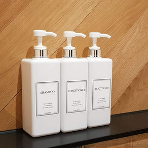 Pump Bottle Dispenser Set of 3