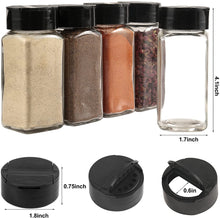 Load image into Gallery viewer, Glass Spice Jars with Labels Set / 24pcs
