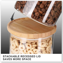 Load image into Gallery viewer, Glass Jars with Bamboo Lids Set / 5
